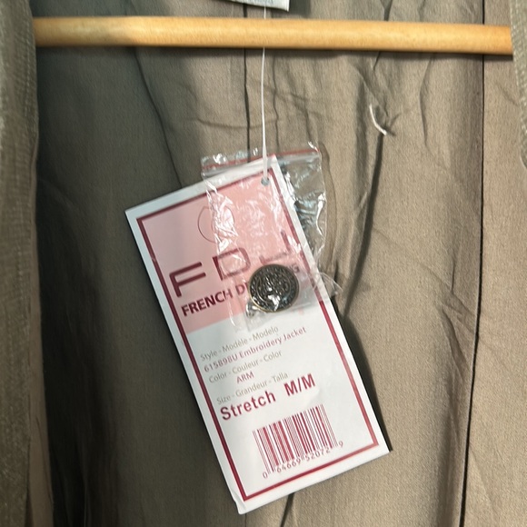 NWT FDJ FRENCH DRESSING DENIM STRETCH JACKET IN LIGHT OLIVE GREEN IN SIZE M - Picture 6 of 7
